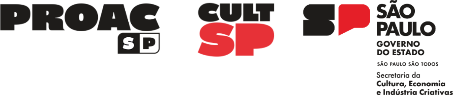 Logo Proac, Logo CULT, Logo Governo Estado de São Paulo
